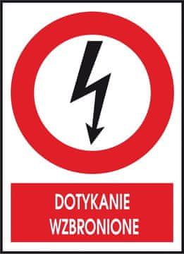 shumee Električni znak "Dotikanje prepovedano"