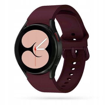 shumee Gumijast pašček Iconband za Samsung Galaxy Watch 4 40 42 44 46 mm bordo