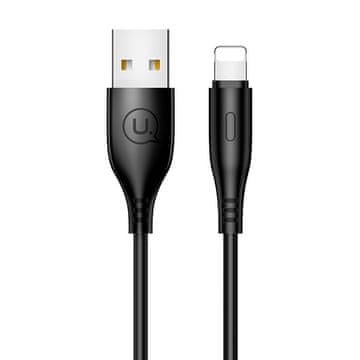 USAMS kabel U18 Lightning 2A Hitro polnjenje 1m črn/črn SJ266USB01 (US-SJ266)