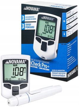 shumee MULTICHECK PRO+ GLUKOMETER GLUKOZA HOLESTEROLA SEČNA KISLINA Novama 1 kos.