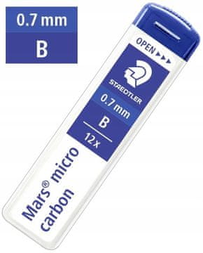 shumee VRHNJE ZA SVINČNIKE 0,7 mm B Staedtler Mars Micro grafitne grafitne grafitne mine