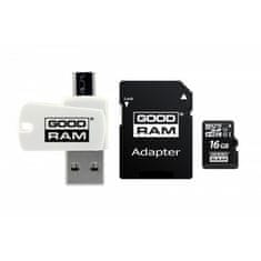 shumee GOODRAM 16GB microSDHC razred 10 UHS I + adapter + čitalnik (M1A4-0160R12)