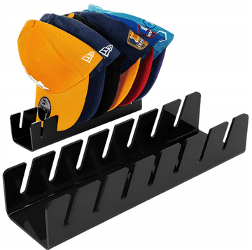 Korbi Stojalo/obešalnik za kape z vizirjem – razstavni organizer za 7 kap