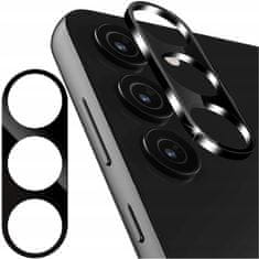 shumee Kovinski ovitek za Samsung Galaxy S24 Plus zaščitni ovitek za objektiv kamere Alogy Metal Lens Black