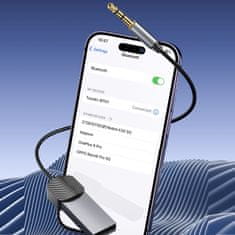 shumee Zvočni adapter, zvočni sprejemnik, Bluetooth oddajnik, UltraBoost, Aux, USB, siv