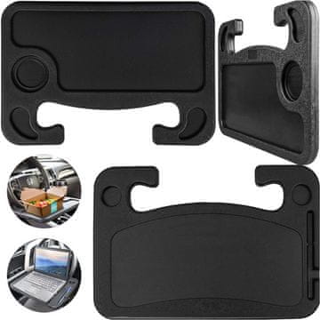 shumee Alogy avto držalo za volan stojalo za prenosnik pijače in obroki črne barve