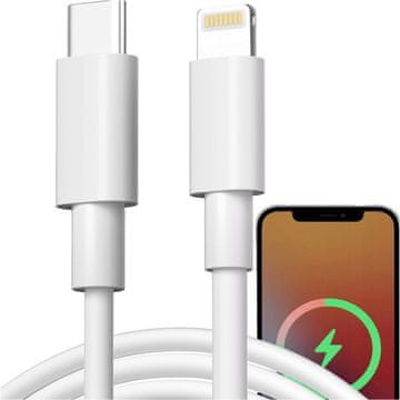 shumee 1m Alogy hitri polnilni kabel USB-C na Lightning za 20W polnjenje, bel