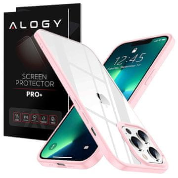 shumee Ovitek Alogy Hybrid Candy za Apple iPhone 13 Pro, prosojno roza