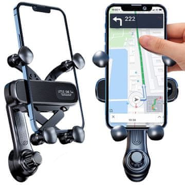 shumee Alogy avto držalo za Airvent z dolgo roko, črno