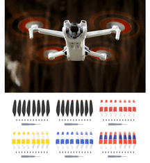 shumee PROPELERJI ZA DRON DJI MINI 3 - 8 KOSOV RUMENI 6030F3