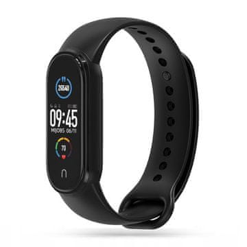 shumee Športni zapestni pašček IconBand za Xiaomi Mi Smart Band 5 6 6 NFC 7 črne barve