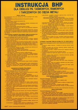 shumee Navodila za varnost in zdravje pri delu "Navodila za varnost in zdravje pri delu za uporabo tračnih, okvirnih in krožnih žag za rezanje kovin"