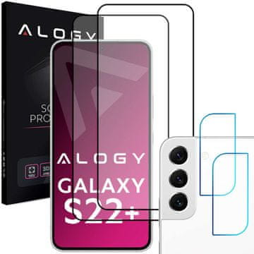 shumee 2x Alogy Full Glue FC Glass 2x Steklo za kamero za Samsung Galaxy S22 Plus