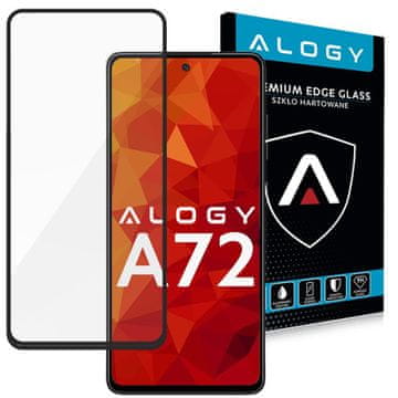shumee Zaščitno steklo Alogy Full Glue za Samsung Galaxy A72 črno