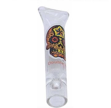 shumee Stekleni ustnik za pipo 7 cm Skull Mix
