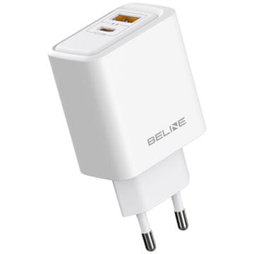 shumee Beline 45W GaN USB-A/USB-C stenski polnilnik BLN2CW45 bele barve