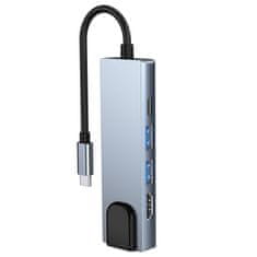 shumee USB-adapter V3HUB 5v1 USBC siv