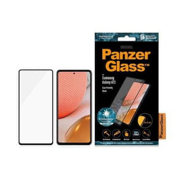 PanzerGlass Kaljeno steklo za Samsung Galaxy A72 PanzerGlass antibakterijsko črno