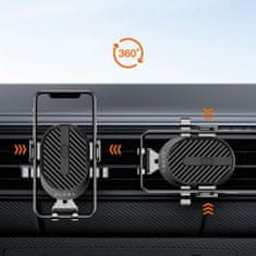 shumee Alogy 2-v-1 avtodržalnik za telefon 65, gravitacijski nosilec za vetrobransko steklo, armaturno ploščo, enostaven dotik, črn
