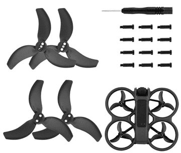 shumee Propelerji za dron DJI AVATA 2 - komplet 4 kosov - črni - KODA 3032S
