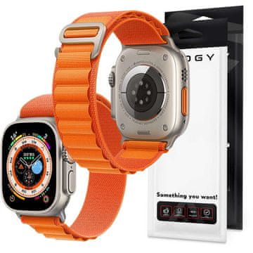 shumee Športni pašček Alogy za Apple Watch 45678SE 384041mm oranžen