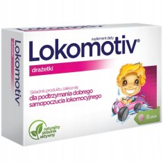 Aflofarm Lokomotiv dražeje proti potovalni slabosti, prehransko dopolnilo 8 kosov.