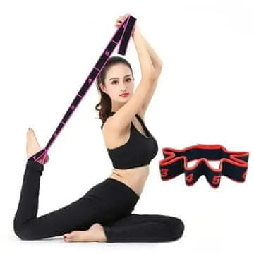 shumee Gimnastična guma za raztezanje vadbeni trak joga pilates rdeča (5729)