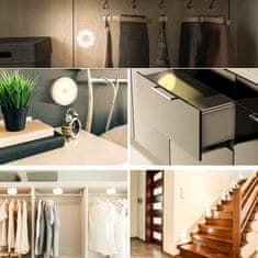 shumee Alogy senzorska svetilka LED svetilka s senzorjem gibanja Brezžična nočna svetilka Osvetlitev pohištva Topla svetloba