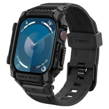 Spigen Ovitek za Apple Watch 10 42mm Spigen Rugged Armor Pro črn
