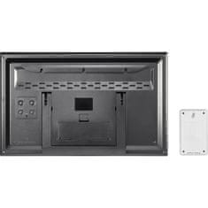 Eurochron EFWU Jumbo 102 radijska stenska ura 370 mm x 230 mm x 30 mm srebrna