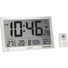 Eurochron EFWU Jumbo 102 radijska stenska ura 370 mm x 230 mm x 30 mm srebrna