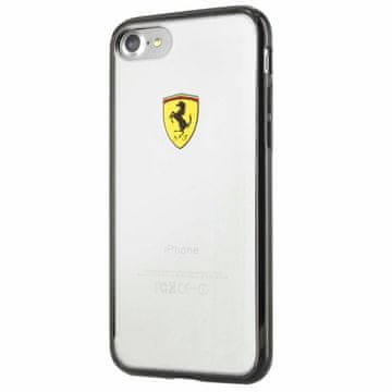 Ferrari jev trdi ovitek FEHCP7BK za iPhone 7/8/SE2020 / SE 2022 črn/prozoren Racing Shield