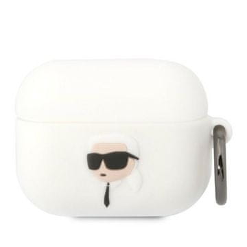 Karl Lagerfeld Ovitek za AirPods Pro Karl Lagerfeld Karl Head 3D v beli barvi