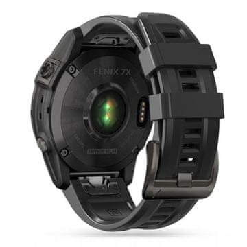 shumee Športni pašček Iconband za Garmin Fenix 5 6 6 Pro 7 črne barve