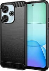 shumee Karbon ovitek za Xiaomi Redmi 13 4G / POCO M6 4G črn