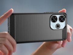 shumee Karbon ovitek za Xiaomi Redmi 13 4G / POCO M6 4G črn