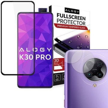 shumee Zaščitno steklo Alogy Full Glue za Xiaomi Redmi K30 Pro črno, 2x steklo