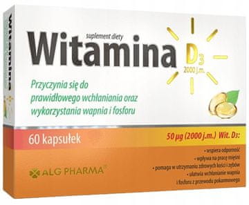 shumee VITAMIN D 2000 IU IMUNITETA KOSTI ZOBI Alg Pharma 60 kapsul