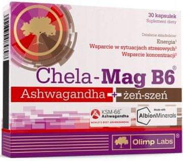 shumee OLIMP Chela-Mag B6 ashwagandha ginseng 30 kap.