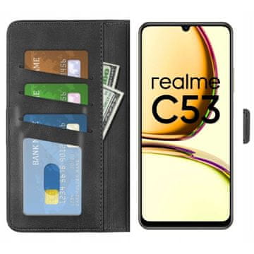 shumee Etui denarnica za Realme C53 črna