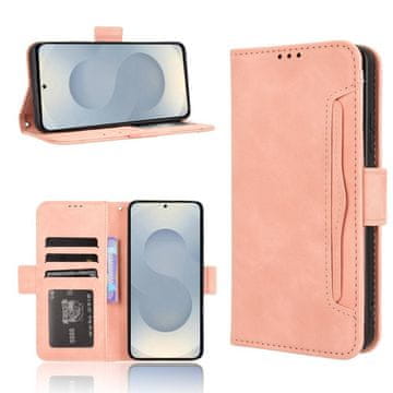 shumee Ovitek Wallet Card Slot za Samsung Galaxy S25+ Plus roza