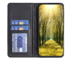 shumee Usnjena karirasta torbica denarnica za Oppo Reno 12 črna