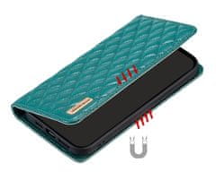 shumee Usnjena karirasta torbica denarnica za Oppo Reno 12 zelena