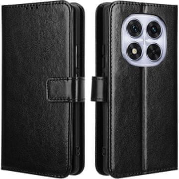 GS Ovitek s preklopom za Xiaomi Redmi Note 14 Pro 5G / Xiaomi Poco X7 5G, denarnica Crazy Horse, črna