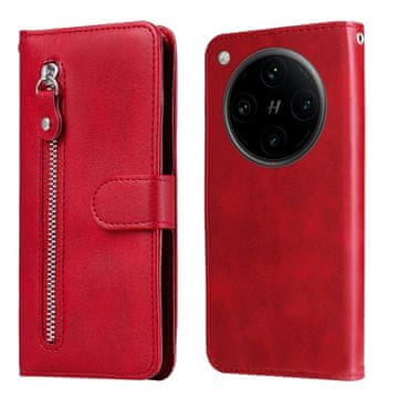 shumee Denarnica z zadrgo za Oppo Find X8 Pro rdeča