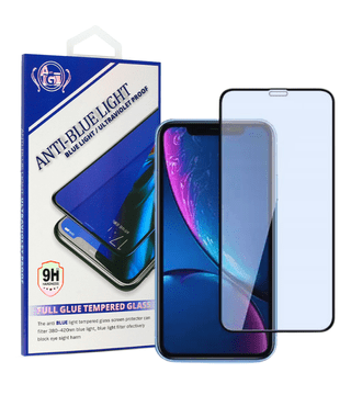 shumee Kaljeno steklo Anti-Blue Full Glue za iPhone 11 Pro Max črno