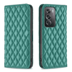 shumee Usnjena karirasta torbica denarnica za Oppo Reno 12 zelena