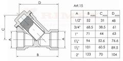 Diamond 6/4" POŠEVNI MREŽAST FILTER ZA VODO