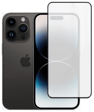 shumee 6D mat kaljeno steklo za iPhone 14 Pro črne barve