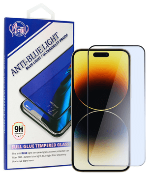shumee Anti-Blue Full Glue Tempered Glass za iPhone 14 Pro Black